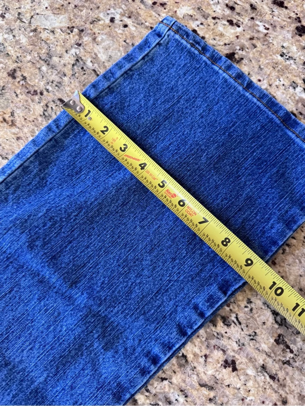 Cosmopolitan Mid-Blue Flare Jeans with Light Blue Embroidery